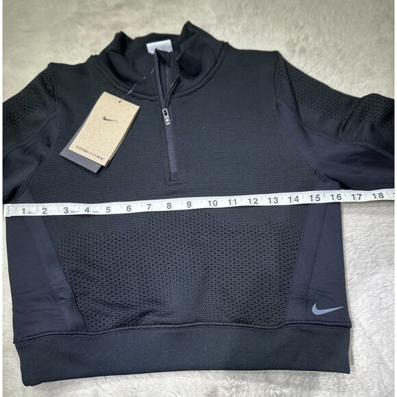 Nike women small Therma-FIT ADV City Ready sweater top Women's 1/4-Zip Black - Picture 4 of 6